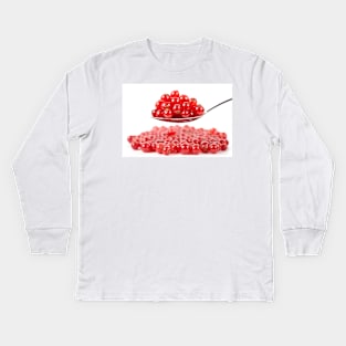 Red currant on white background Kids Long Sleeve T-Shirt